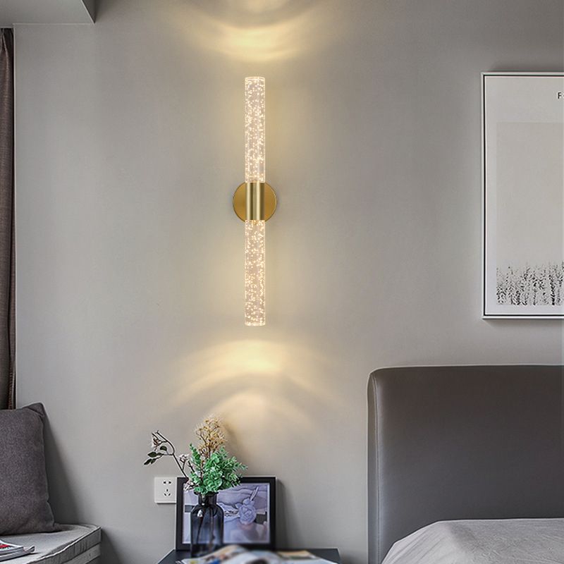 Modernism Metal Wall Light Black/Golden Lighting for Room Hallway