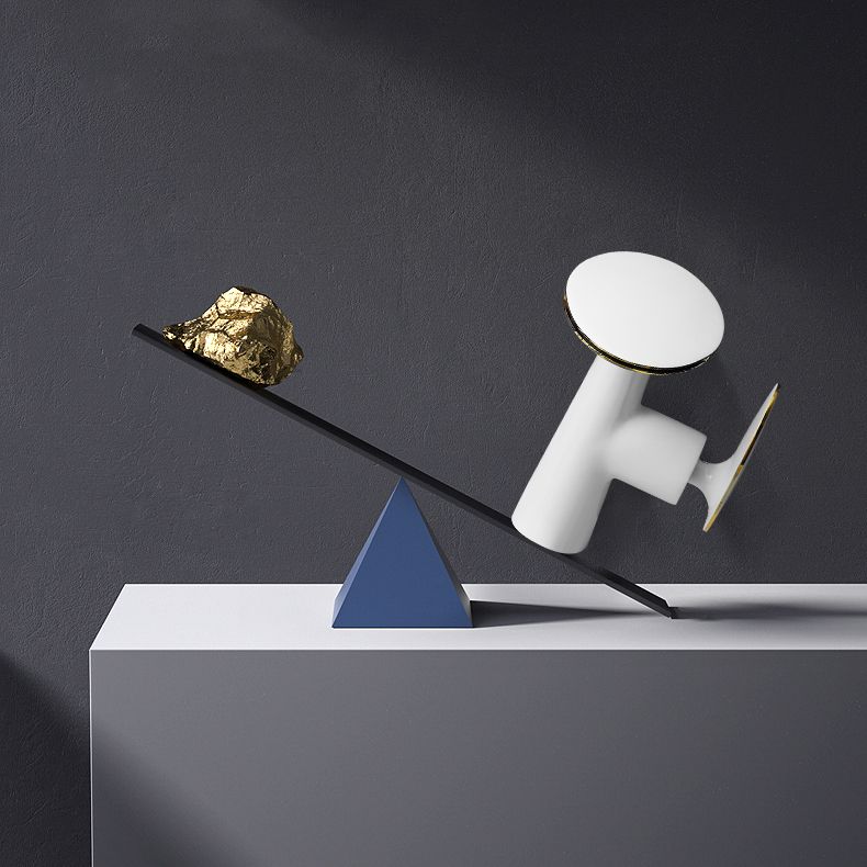 Modern Faucet Waterfall Spout Single Hole Lever Handle Bathroom Faucet