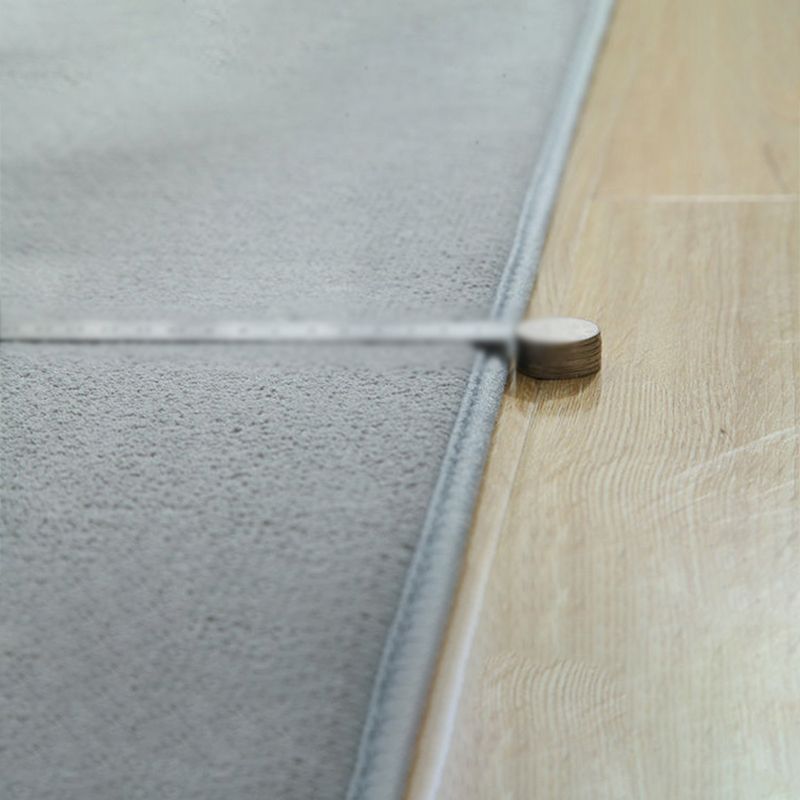 Tapis gris salon de couleur pure de tapis de tapis en polyester