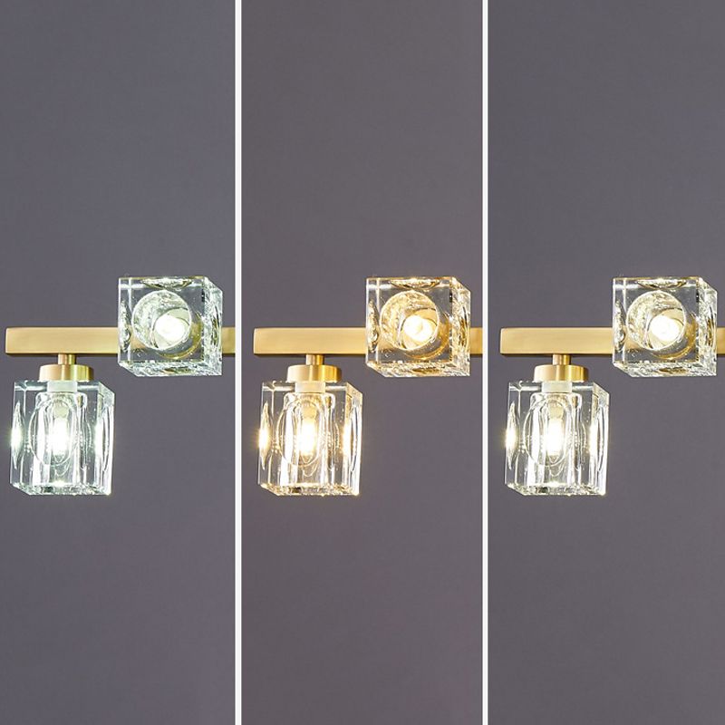 Contemporary Golden Kitchen Island Lighting 7/9/11/13/15-Light Crystal Ceiling Light