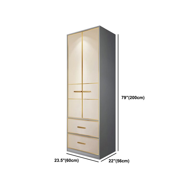 Modern Style Wood Wardrobe Wood Wardrobe with Shelves Armoire Wardrobe Closet