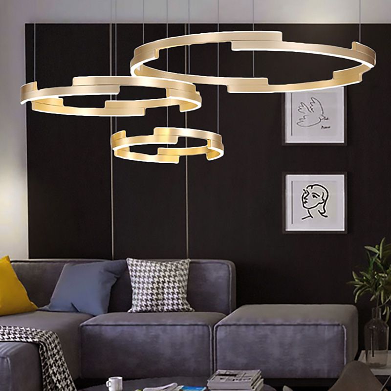 Lampada lampadario acrilico rotondo Light Contemporary Gold Appedful Light in Bianco/Luce calda