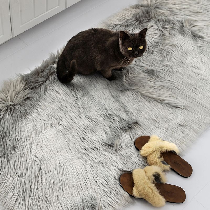 Multi -Color Casual Teppich Polyster Solid gefärbter Innenteppich Haustierfreundlicher Maschinenwaschbar Teppich für Schlafzimmer