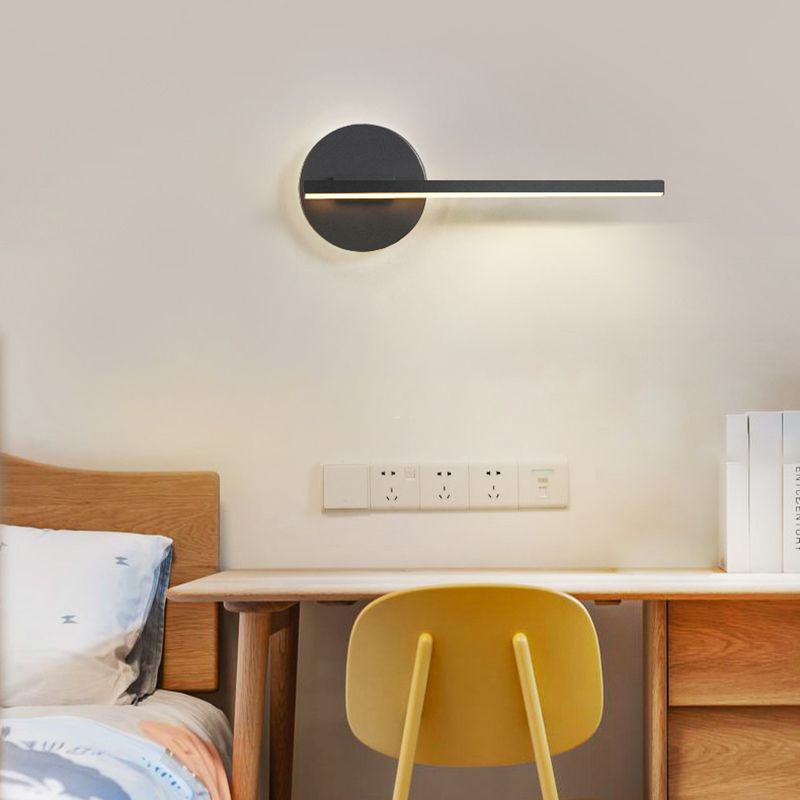 Modern Style Linear Shape Wall Sconce Metal 1 Light Wall Lighting for Beside