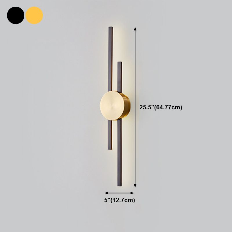 Multi Lights Linear Wall Lighting Fixtures Modern Style Metal Wall Mounted Lights