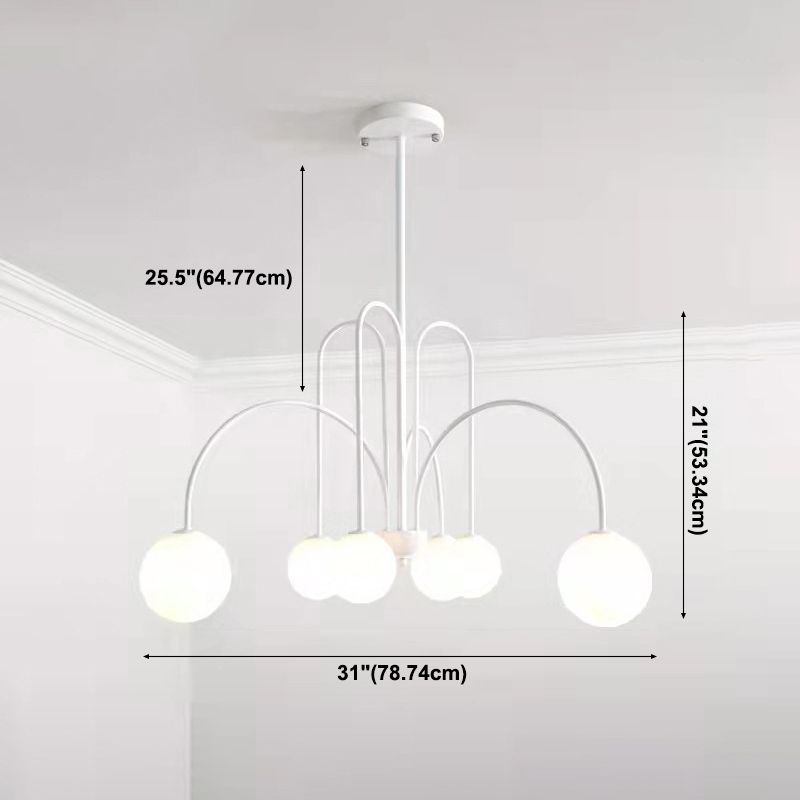 Fissaggio del soffitto in ferro battuto appeso a pendente moderno sputnik moderno