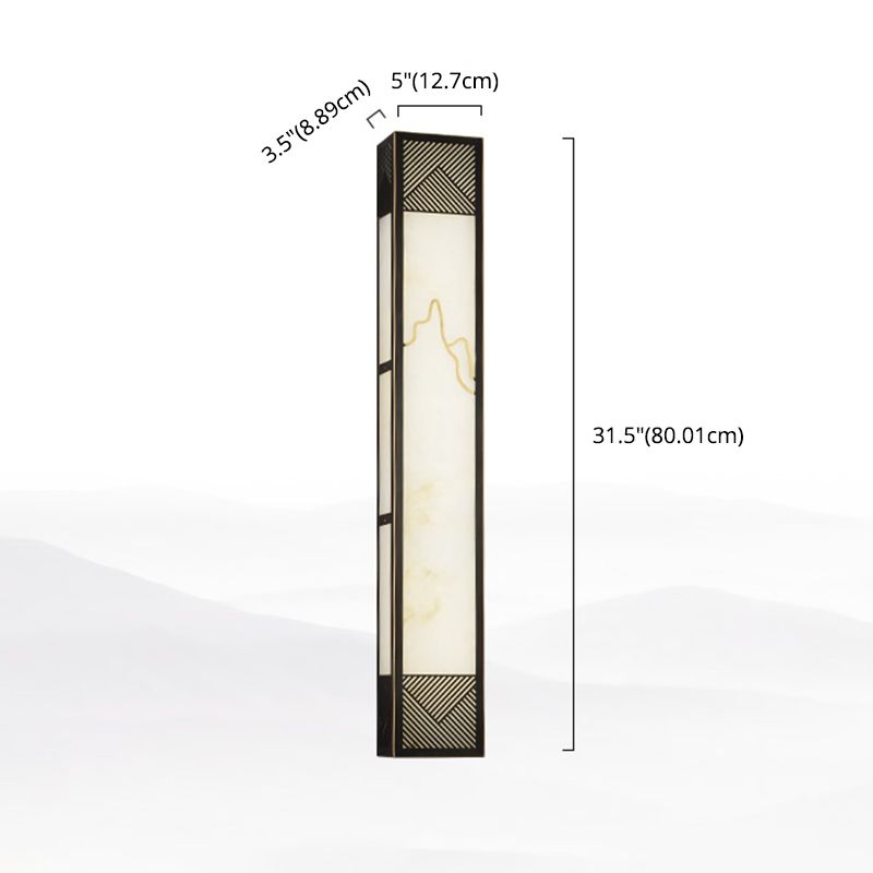 Lámpara de metal de 1 luz de 1 luz moderna de luz rectangular para sala de estar para sala de estar