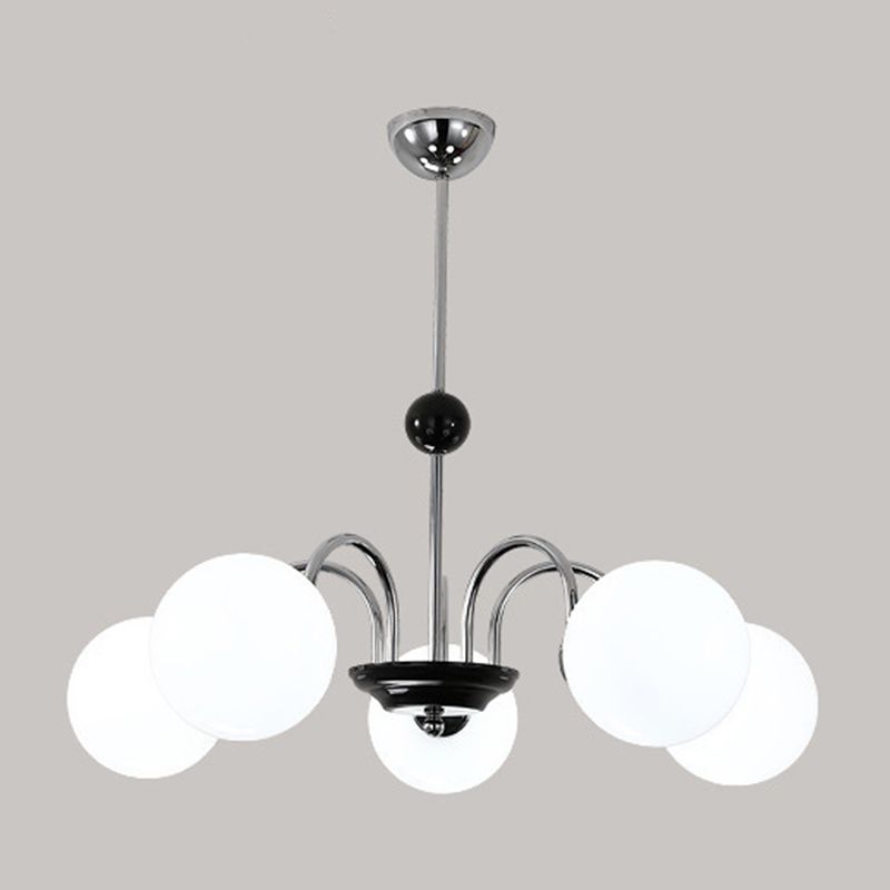 Moderner Glasschatten Kronleuchter multi -hanges Anhängerlampenlampe für Wohnzimmer