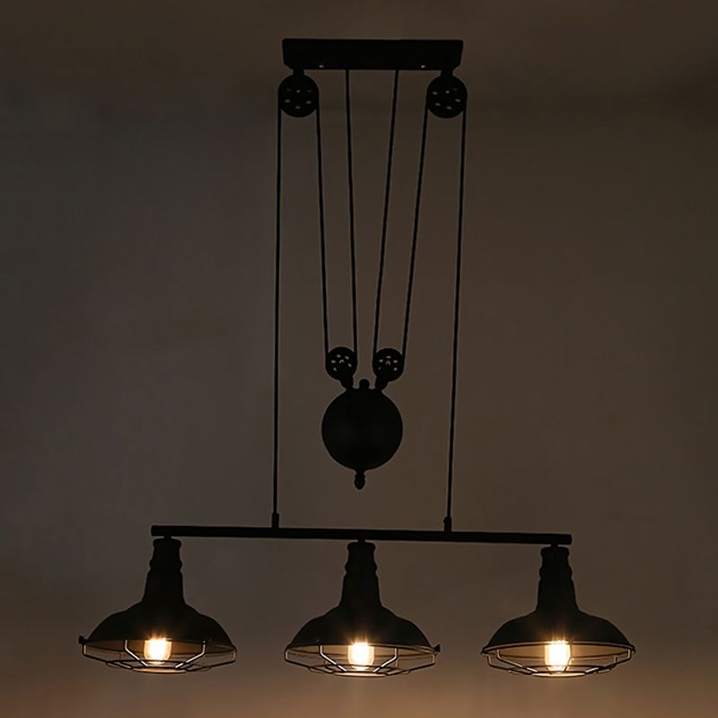 Industrial Island Pendant Lights Metal Multiple-Light Island Light Fixtures