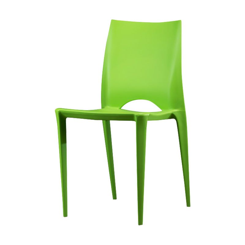 Plastic Scandinavian Kitchen Dining Room Chair Open Back Side Chair