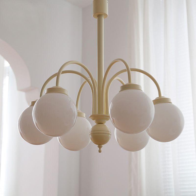 Glass Simplicity Style Chandelier Globe Multi Light Hanging Light for Restaurant