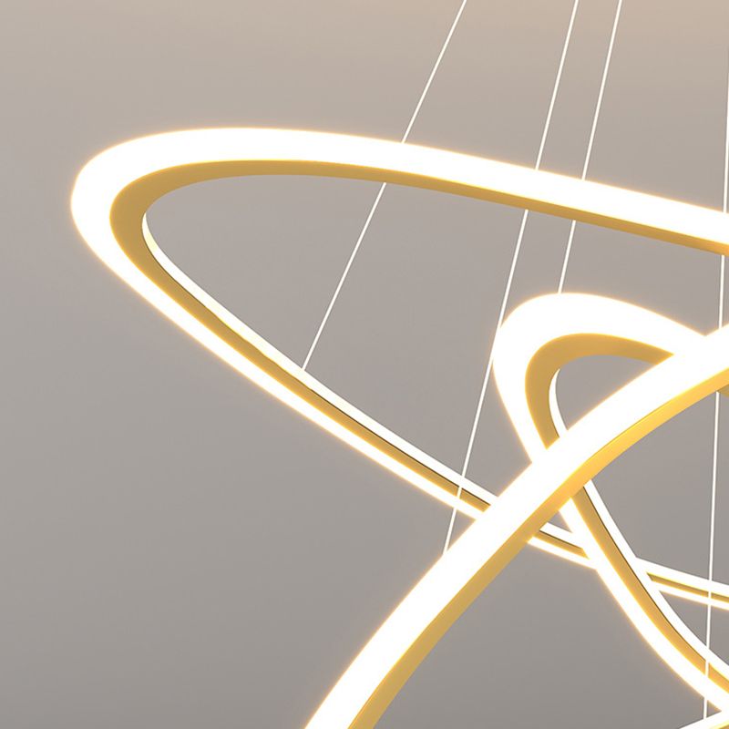 Multi Lights Pendant Chandelier Modern Style Glass Hanging Lamps