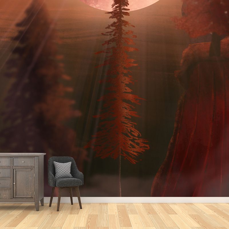 Dreamland Illustration Mural Wallpaper Environment Friendly Living Room Wall Mural