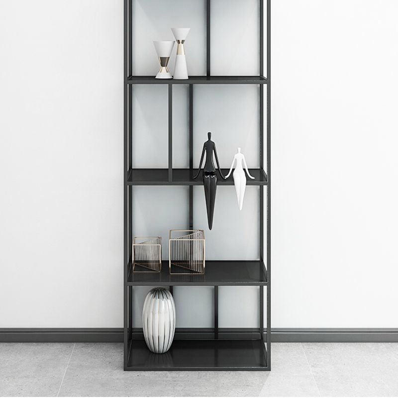 Metal Industrial Etagere Bookshelf Iron Iron Open Vertical Bookshelf for Office