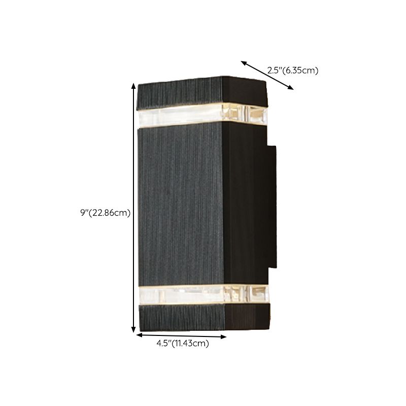 Modern Wall Sconce Geometric Shape Wall Light with Metal Shade for Courtyard