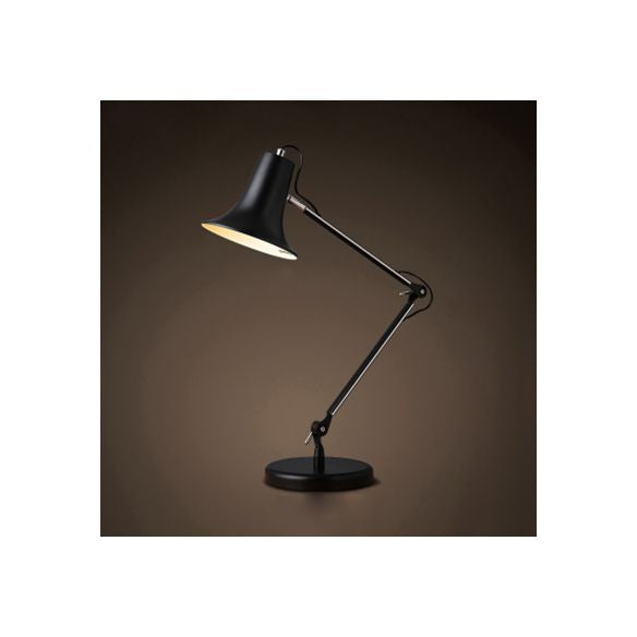 Lampe de bureau en forme de cloche Contemporain Elemy Metal 1 Éclairage de bureau réglable d'étude légère en noir