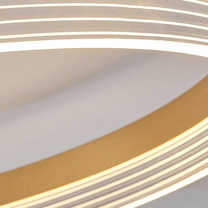Geometric Flush Mount Light Fixture Modern Metal Flush Light in Gold