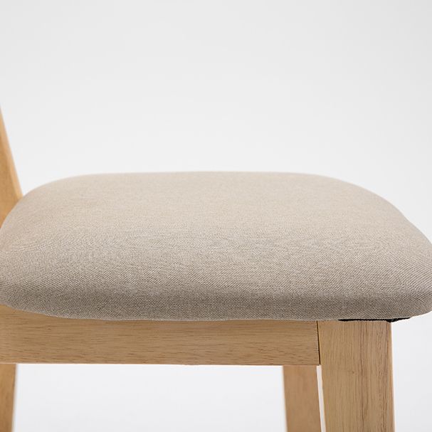 Scandinavian Oak Wood Home Stool Matte Finish Upholstered Bar Stools