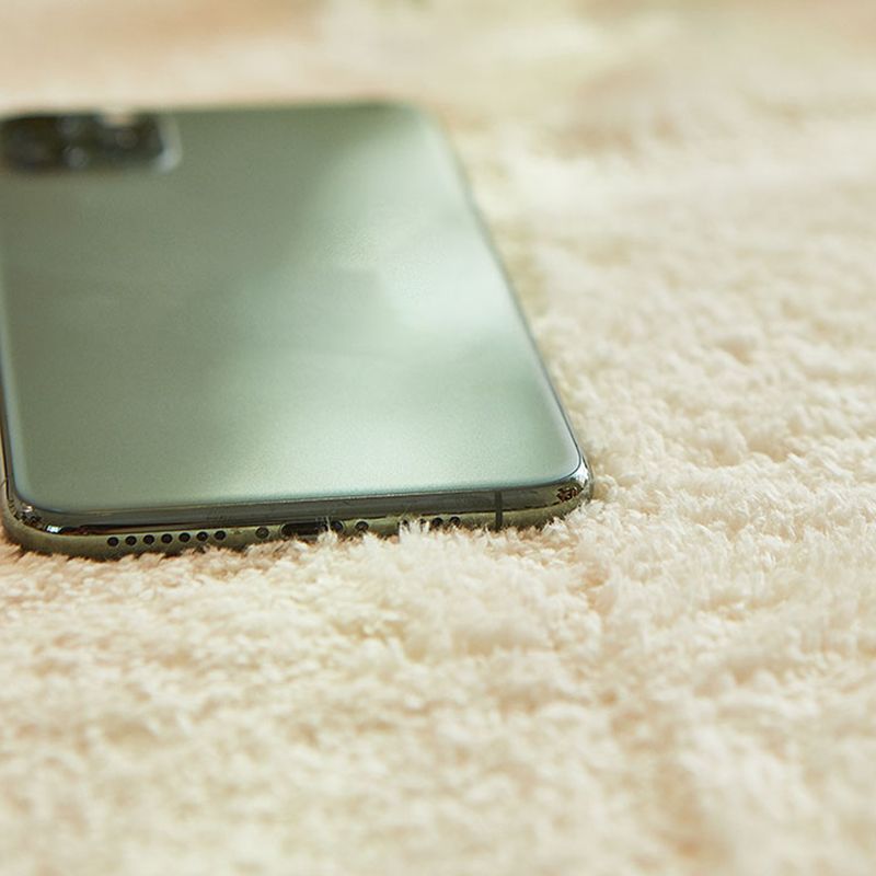 White Tone Casual Area Carpet Polyester Color Block Indoor Rug Anti-Slip Backing Rug for Living Room