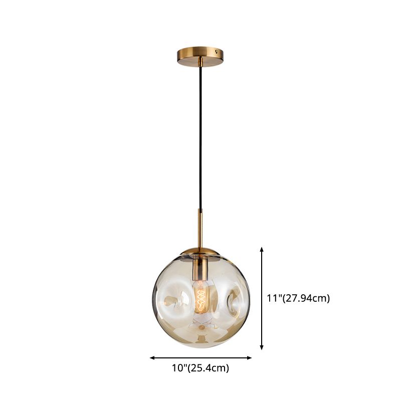 Lámpara de luz colgante moderna de globo 1 lámpara colgante de luz