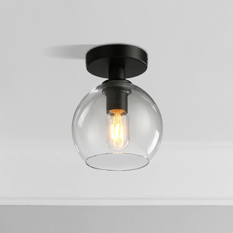 Corridoio globale semifulto vetro trasparente 1 testa industriale semi -montaggio semi -montaggio in finitura nera