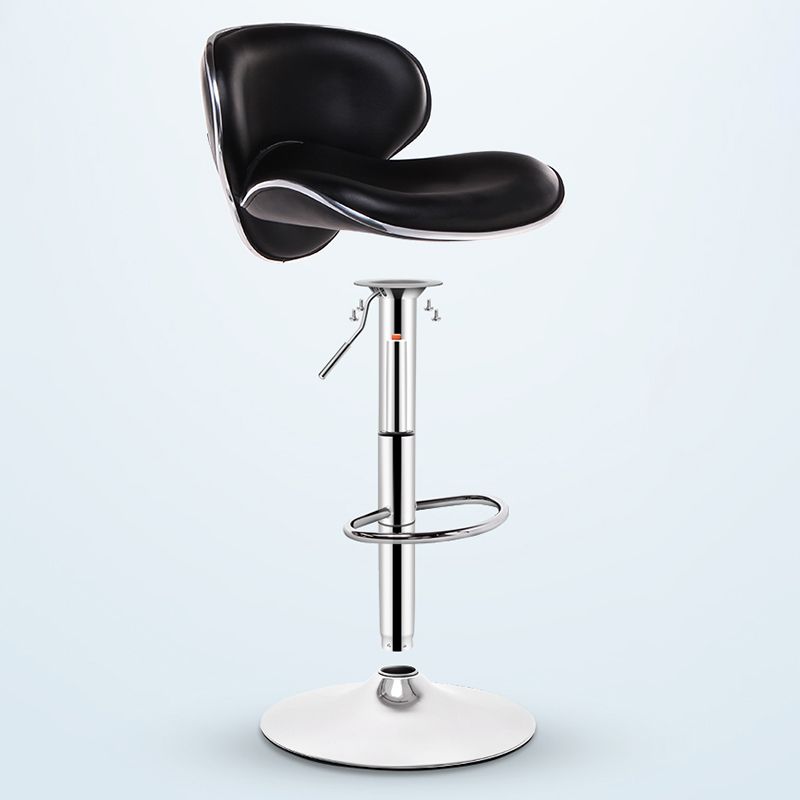 Lift and Rotate Height Stool Modern Indoor Leather Bar Stool