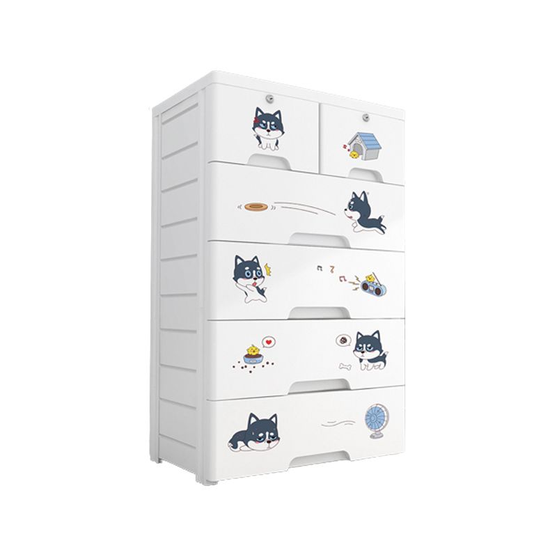 Contemporary Non-Hanging Armoire Plastic Bedroom Wardrobe Closet