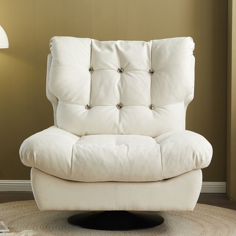 Faux Leather Recliner Solid Color Standard Recliner Chair with Tufted Back