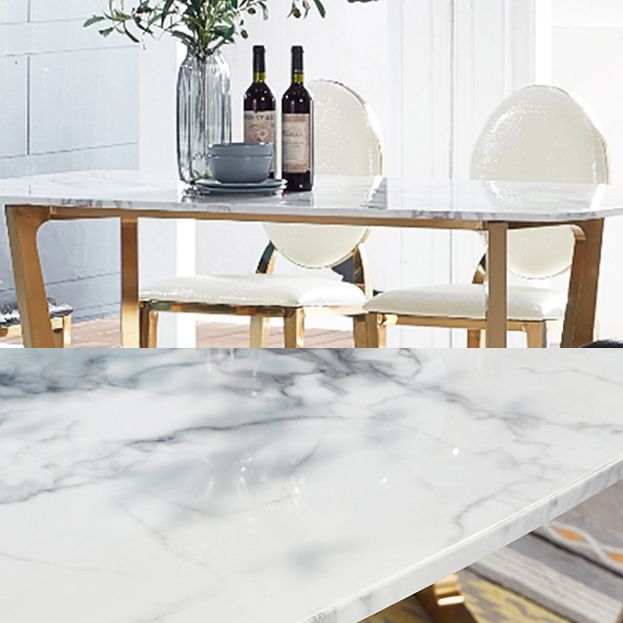 Glam 1/4/5/6/7 Pieces Dining Set Marble Dining Table Set for Dining Areas