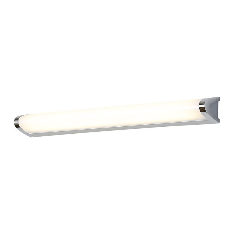 Silver Linear LED Wall Lamp in Modern Minimalist Style Aluminium Wall Light with Acrylic Shade
