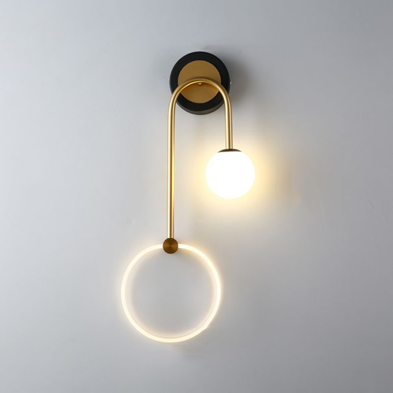 Nordic Style Metal Wall Sconce Modern Simple LED Wall Light Fixture for Living Room