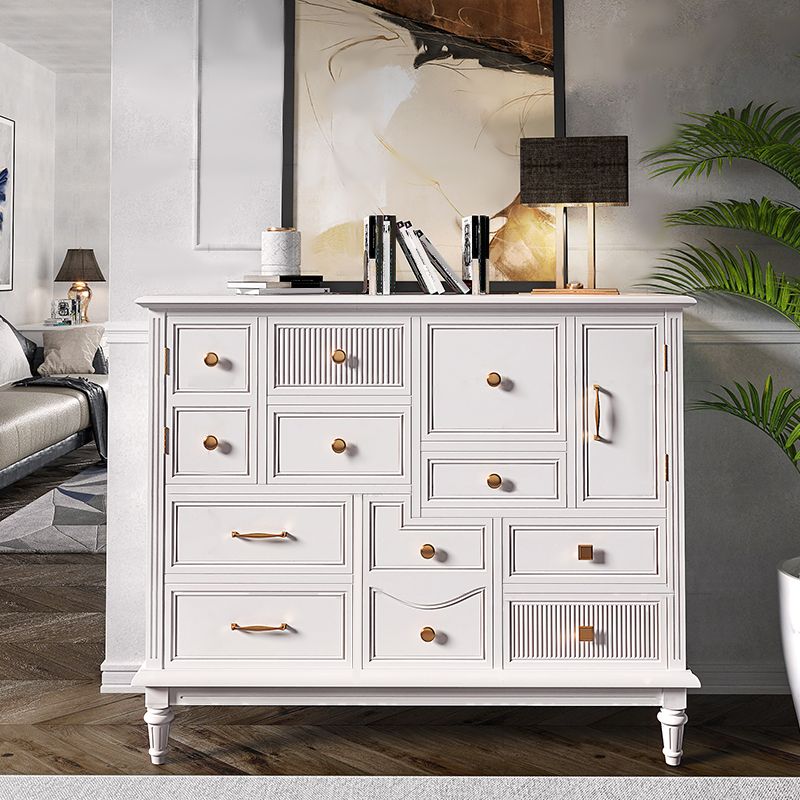 Traditional Storage Chest Solid Wood Dresser with Drawers , 14.04 Inch Width