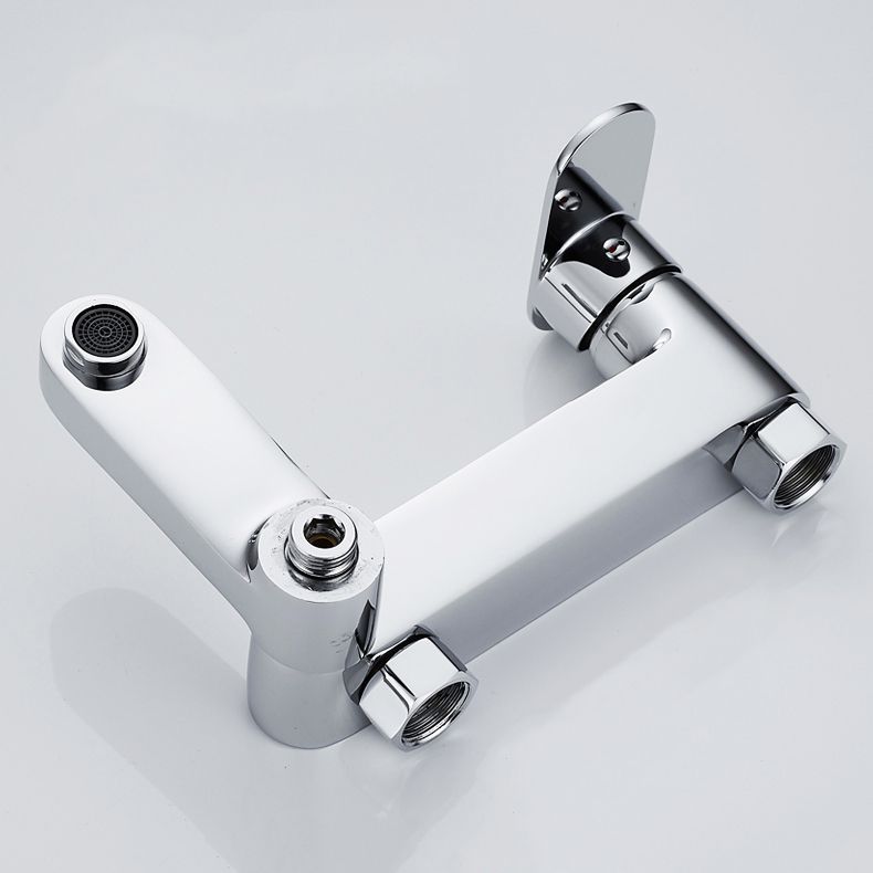 Modern Wall Mounted Bath Faucet Trim Metal Single Handle Tub Faucet Trim