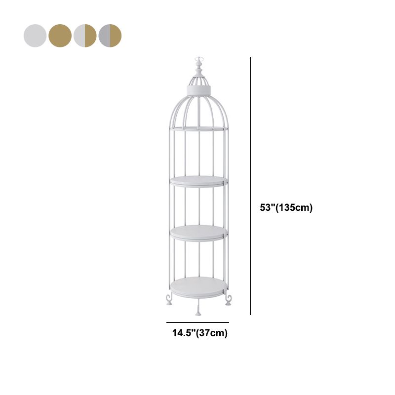 Modern Indoor Geometric Bookshelf Metal Frame Manufactured Wood Shelf Bookcase