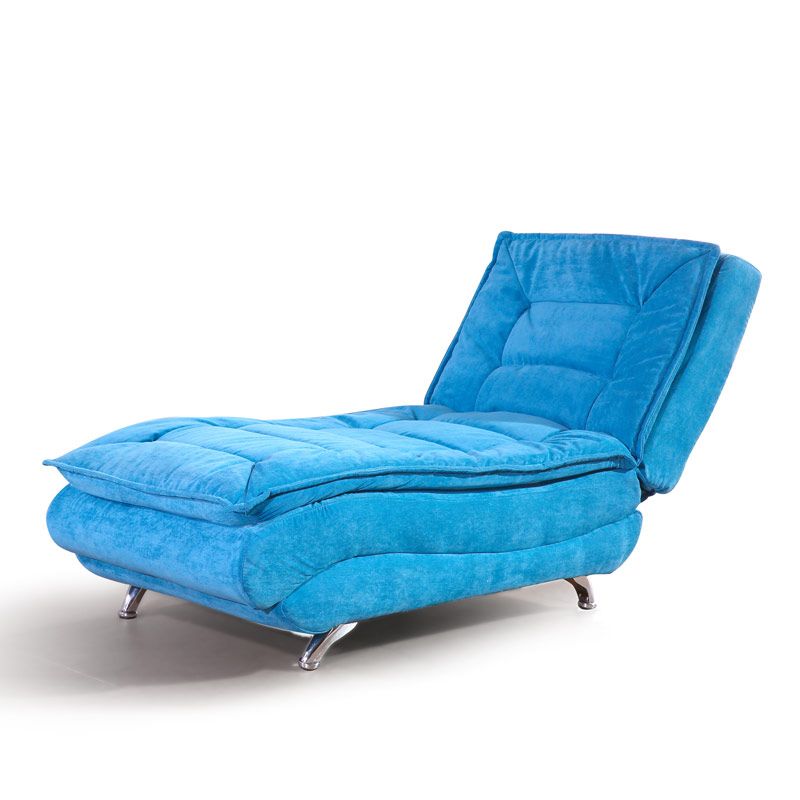 Contemporary Armless Reclining Accent Chair Fabric Chaise for Living Room