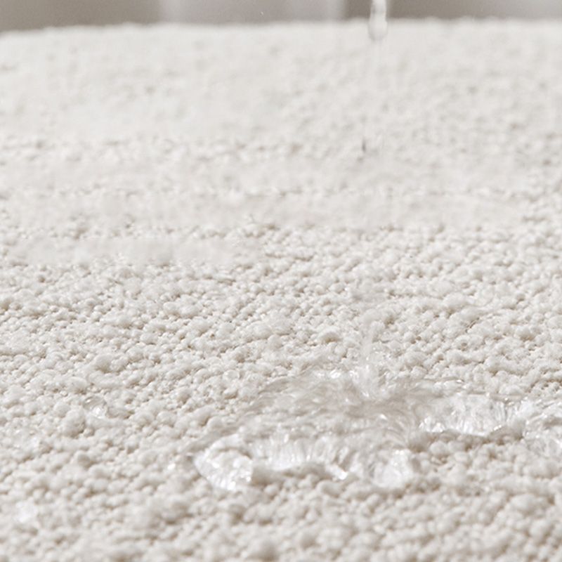 White Fixed Back Lounge Chair Arms Included Barrel Chair for Living Room