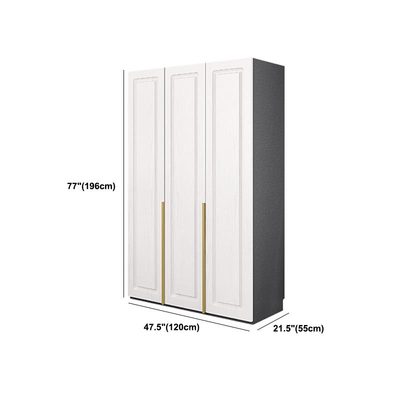 Modern Style Wardrobe White Colour Wooden Wardrobe Closet with Drawer