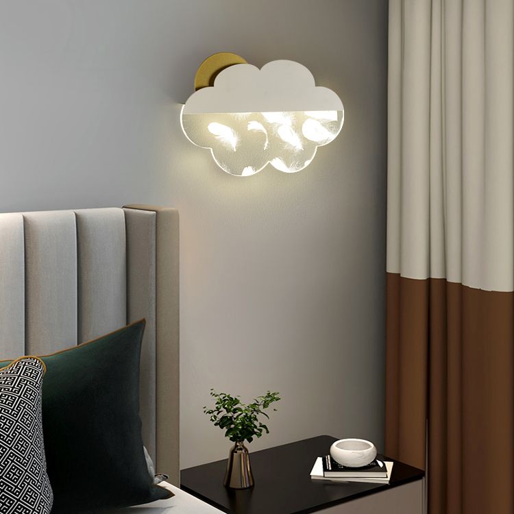 Metal Cloud Wall Lighting Fixtures Modern Style 1 Light Wall Lamps