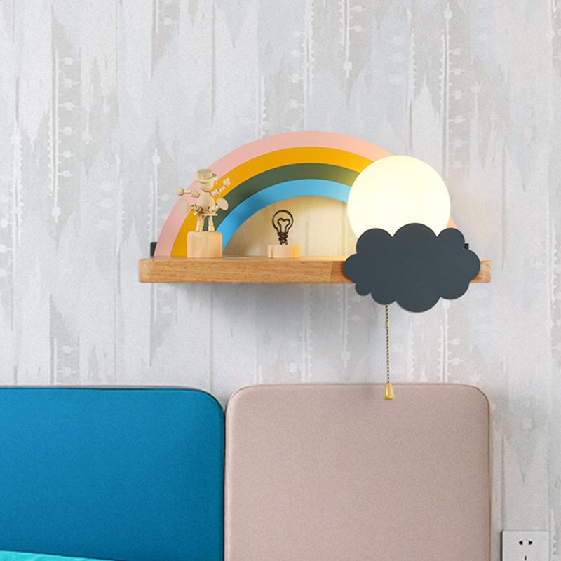 Nórdicos Macarons en forma de pared en forma de nube Iron Iron 1 Light Sponces