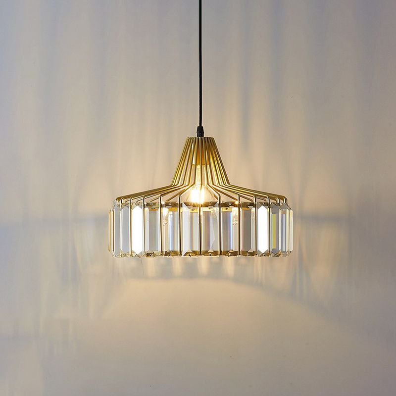 Modern Style Hanging Light Crystal Pendent Lighting Fixture for Sitting Room