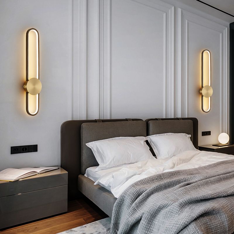 Lineare Form Metall Wandleuchten moderner Stil 2 Leichter Wandleuchten