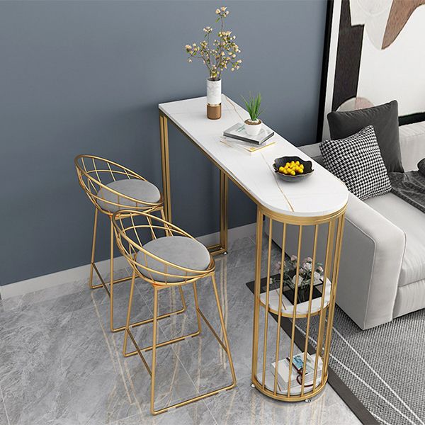 Free Form Pub Set 1/2/3 Pcs Metal and Velvet Bar Table and Stool Set