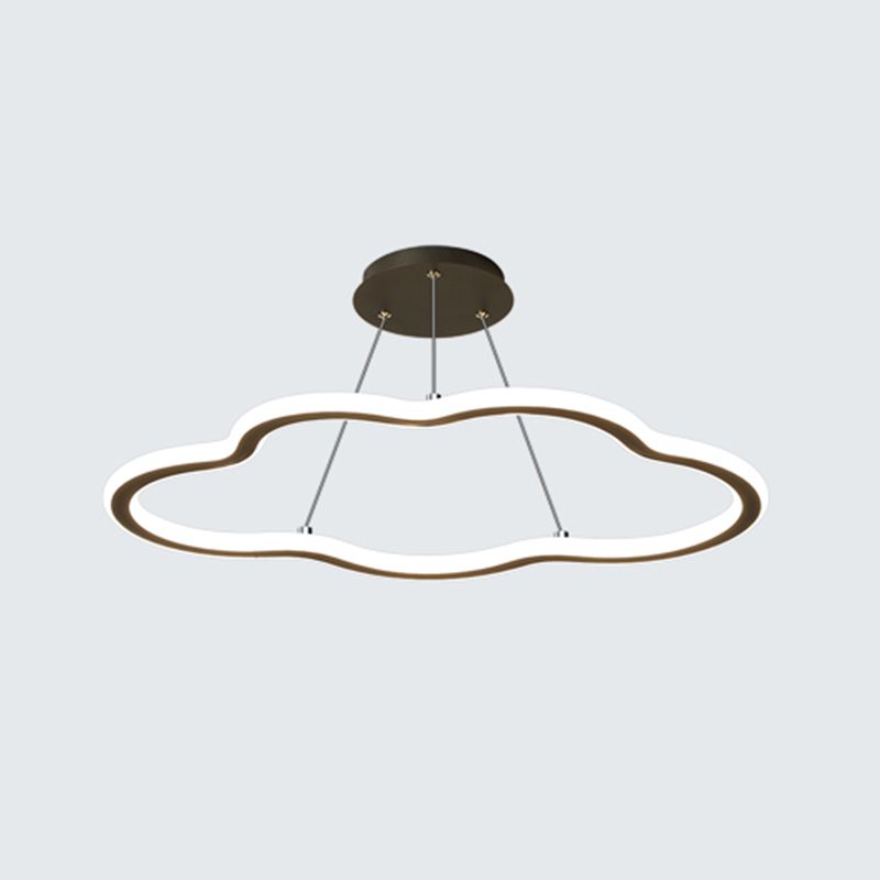 Wolkenform Metall Anhänger Leuchte Moderne Stil 1 Licht hängend Licht in Schwarz