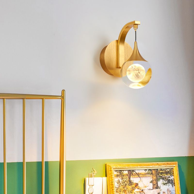 Moderne creatieve stijl Globe Wall Schonce Crystal 1 Light Sconces