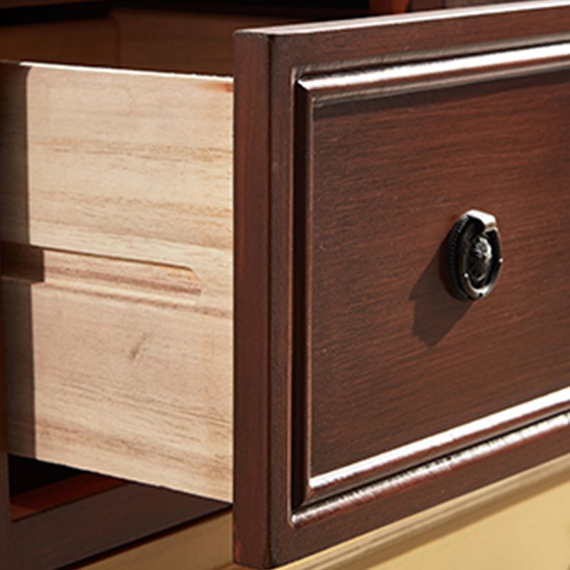 Nautical Bedroom Storage Chest Vertical Wooden Chest with Drawers