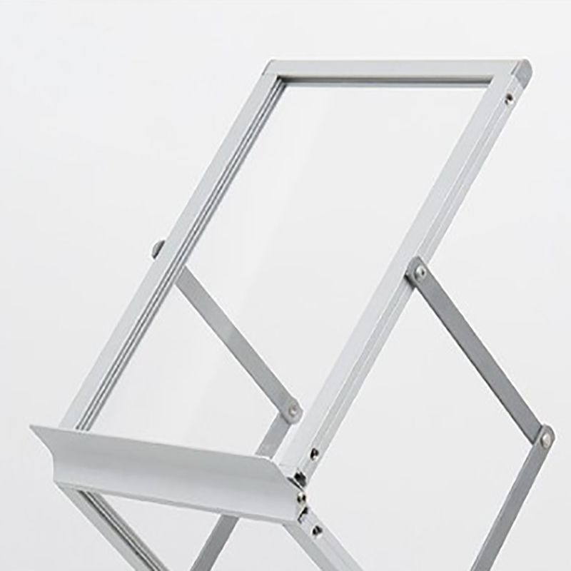 Closed Back Book Shelf Silver and White Bookcase with Shelves