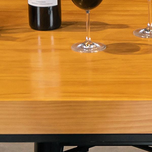 Industrial Pine Wood Table Rectangle 4 Legs Base Dining Table for Kitchen