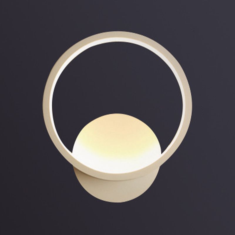 Metal Modern Wall Sconce Geometric Shape Wall Light with Silicone Shade for Bedroom