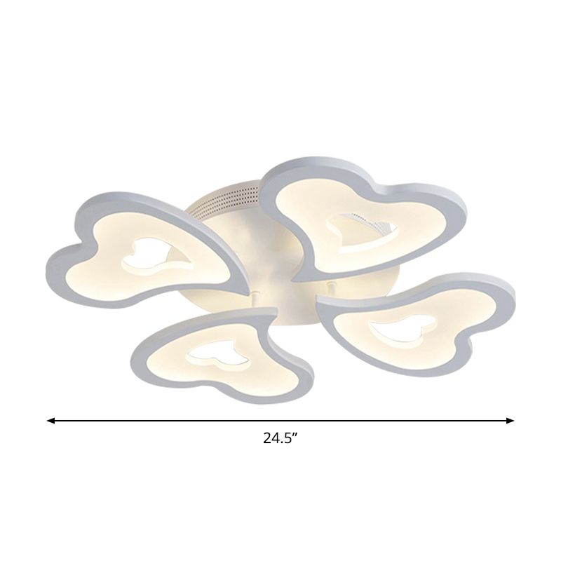 Corazones Lámpara de al ras del dormitorio acrílico 3/5/19 light Modern de techo de lámpara de montaje en luz cálida/blanca/natural