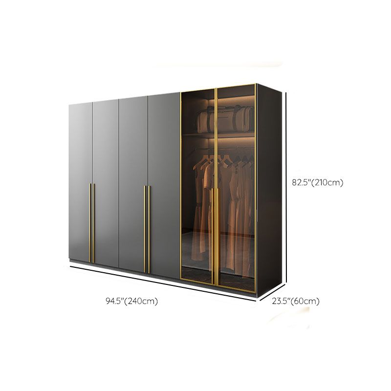 Modern Glass Wardrobe Wardrobe Armoire Wardrobe Cabinet for Home